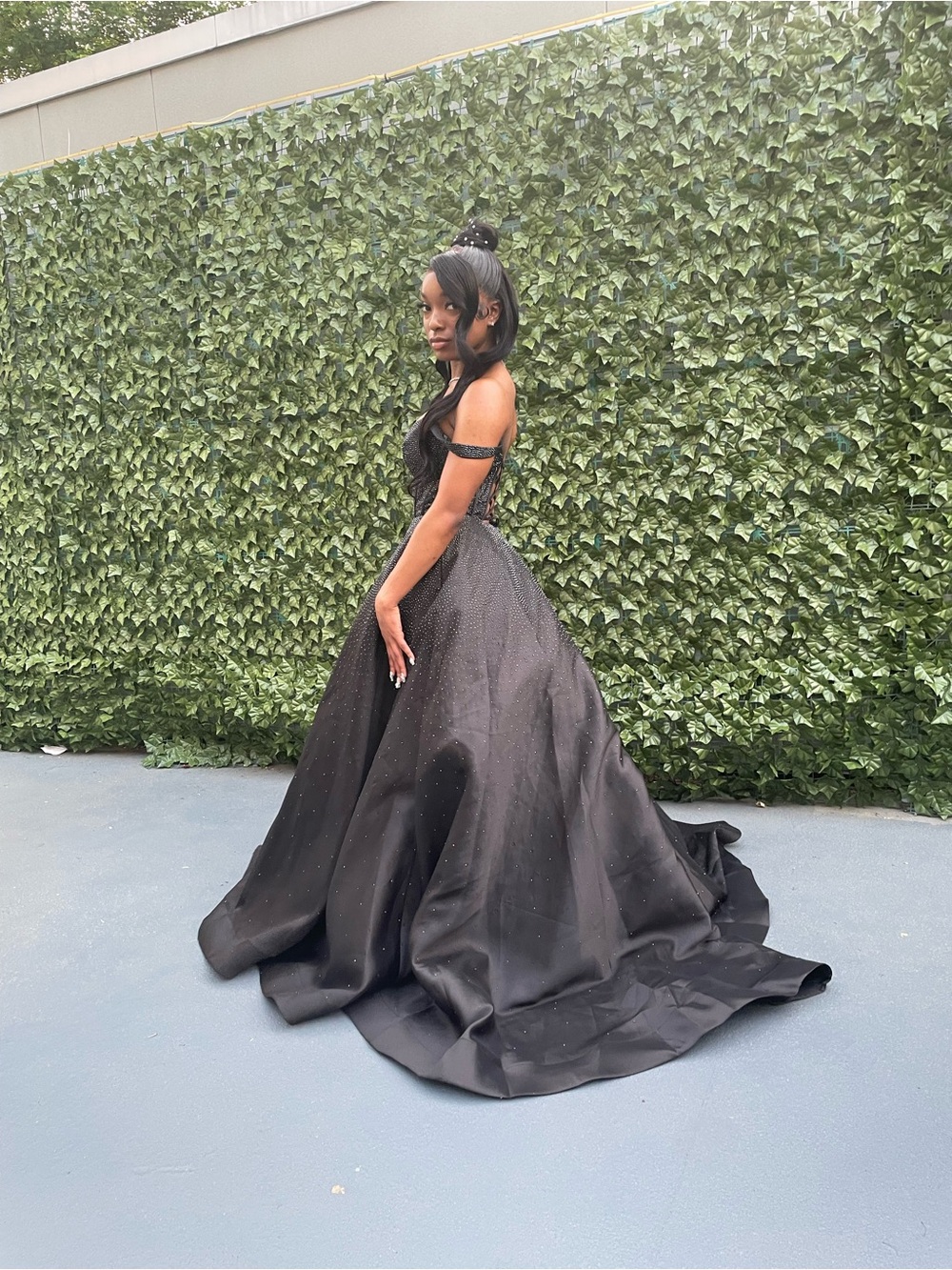 Sherri Hill Black Sequin Ball Gown - Picture 7 of 8